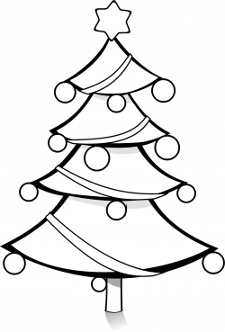 Clipart - Christmas Tree Coloring Page