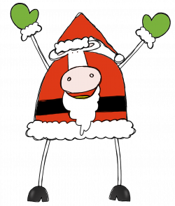 Cow clipart christmas - Pencil and in color cow clipart christmas