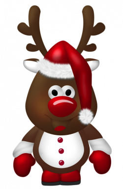 Cute Christmas Reindeer Transparent PNG Clipart | Gallery ...