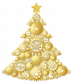 Gold Steampunk Christmas Tree PNG Clipart | Gallery Yopriceville ...