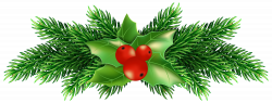 Christmas Holly Pine PNG Clip Art Image | Gallery Yopriceville ...