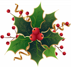 Christmas Holly Mistletoe PNG Clip Art Image | Gallery Yopriceville ...