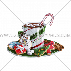 Christmas Hot Chocolate | Production Ready Artwork for T-Shirt Printing
