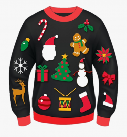 Ugly Sweater Clipart Transparent Background - Ugly Christmas ...