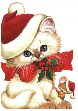 CHRISTMAS KITTEN AND MOUSE | CLIP ART - CHRISTMAS 2 - CLIPART ...