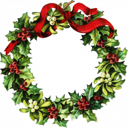 Victorian Christmas Wreath Clipart