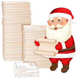 Santa Claus with Letters PNG Clipart Image | Gallery Yopriceville ...