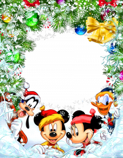 Transparent Christmas Star Frame with Mickey Mouse and Friends ...