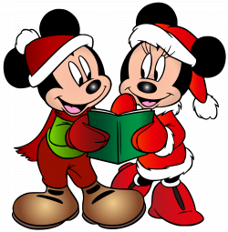 Minnie and Mickey Mouse Christmas Free PNG Clip Art Image | Gallery ...