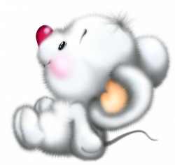 Cute White Mouse Cartoon Free Clipart | Gallery Yopriceville - High ...