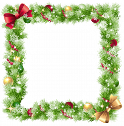 Christmas PNG Frame with Ornaments and Snowflakes | Gallery ...
