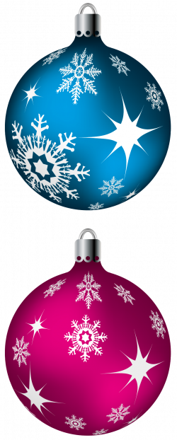 Blue and Pink Christmas Balls PNG Clipart Picture | Gallery ...
