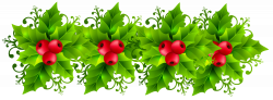 Christmas Holly Garland Transparent PNG Clip Art Image | Gallery ...
