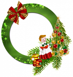 Round Transparent Green PNG Christmas Photo Frame | Gallery ...