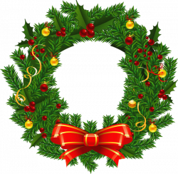 Large Transparent Christmas Wreath PNG Picture | Clipart | Pinterest ...