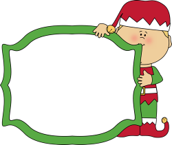Christmas elf holding a blank sign. | Christmas Clip Art ...