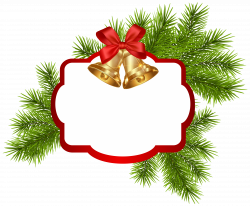 Christmas White Blank Decor with Bells PNG Clipart Image | Gallery ...