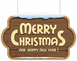 Merry Christmas Wooden Sign PNG Clipart Image | Gallery ...