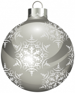 Transparent Silver Christmas Ball Clipart | Gallery Yopriceville ...