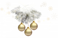 Gold Transparent Christmas Balls with Silver Pine PNG Clipart ...