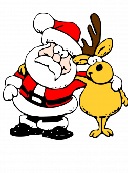 Clipart - Santa and Reindeer