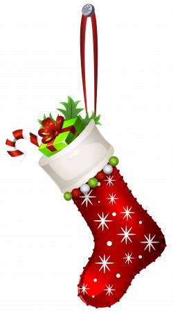 Red Christmas Stocking Transparent PNG Clip Art Image | Gallery ...