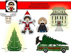 Christmas Vacation Clip Art Set Freebie | Borders, Clipart ...