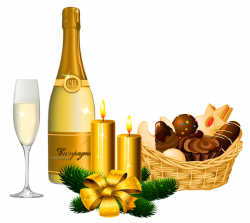 New Year Delicacies and Champagne PNG Picture | Ano Novo | Pinterest ...