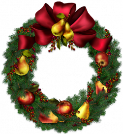 Christmas Wreath Transparent Clipart Picture | Gallery Yopriceville ...
