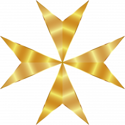 Clipart - Gold Maltese Cross Mark II No Background