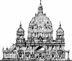 Berlin Cathedral Xara Architecture Clip art - Western palace ...