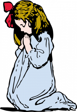 OnlineLabels Clip Art - Girl Praying