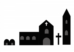 Clipart - Ireland Monastic settlement silhouette