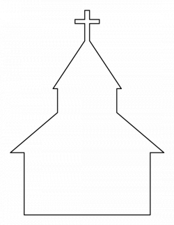 Church pattern. Use the printable pattern for crafts, creating ...