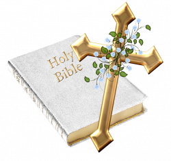 Rose Cross And Bible Clipart