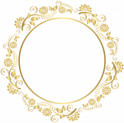 Round Gold Border Frame Deco PNG Clip Art | Gallery Yopriceville ...