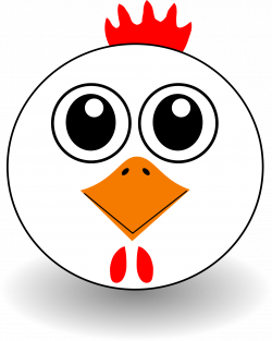 Clipart - Funny Chicken Face Cartoon