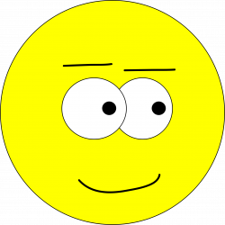 Clipart - Yellow Face - Pleased