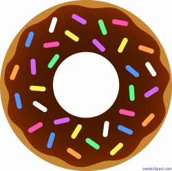 Donut Chocolate Sprinkles Clip Art - Sweet Clip Art
