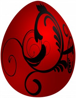 Easter Red Decorative Egg PNG Clip Art - Best WEB Clipart