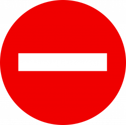 Clipart - no entry road sign / blocked icon