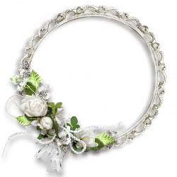 White Round Flowers Transparent Frame | Weddings | Pinterest ...