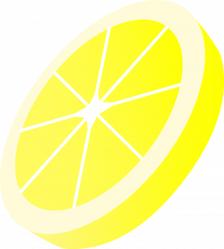 Round Yellow Lemon Slice - Free Clip Art