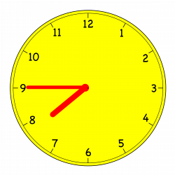 Clipart - Clock 7:45