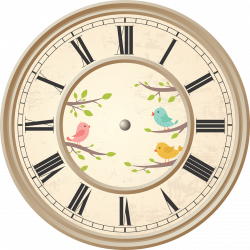 Clock Roman Numerals Birds transparent PNG - StickPNG