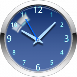 Glossy Blue Clock Clip Art at Clker.com - vector clip art online ...