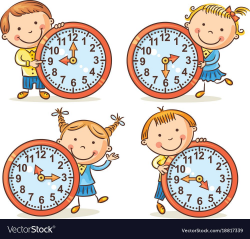 Pin by SLT on Math | Clock clipart, Drawing for kids, Clock
