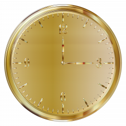 Clipart - Gold Clock Enhanced