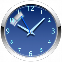 blue clock PNG with Transparent background