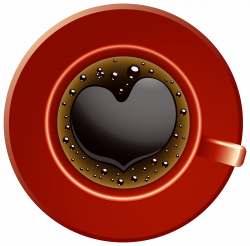 Red Coffee Cup with Heart PNG Clip-Art Image | Gallery Yopriceville ...
